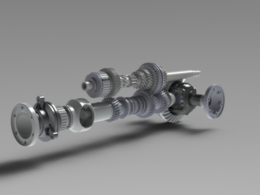 奥迪Quattro 016差速器变速箱3D图纸 INVENTOR设计 附IGS缩略图